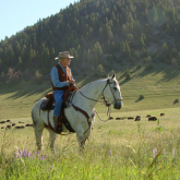 Ted Turner horseback