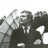 Ted Turner in satellite garden