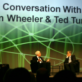 Ted Turner with Tom Wheeler