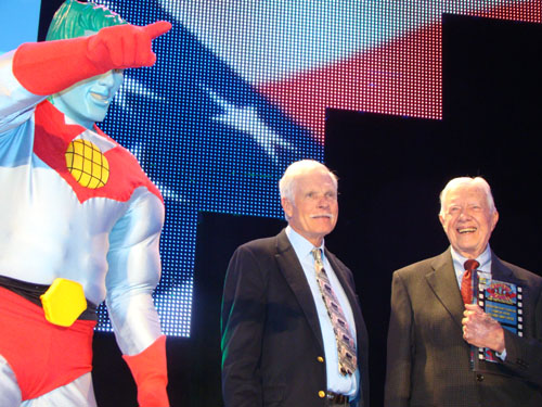 Richard Branson, Ted Turner, Jimmy Carter at Captain Planet Foundation fundraiser