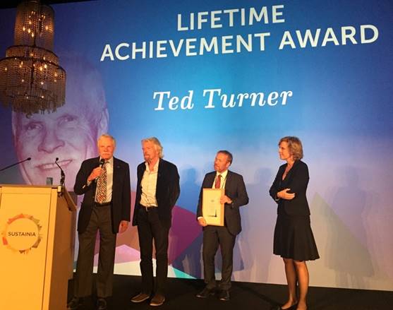Ted Turner Receives Sustainia Lifetime Achievement Award
